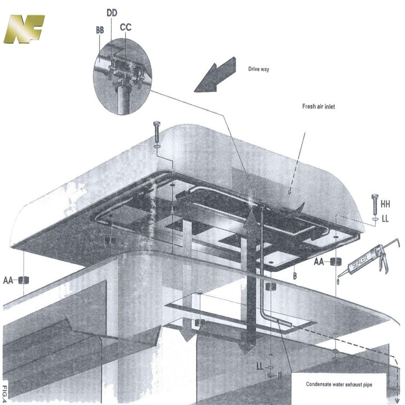 12V lastebil elektrisk klimaanlegg 07