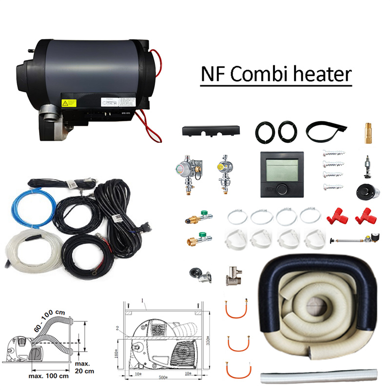 NF gasolina 6KW 110V 220V RV quentador combinado de auga e aire