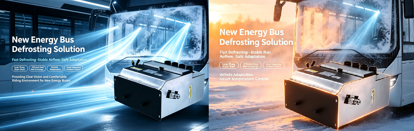 Integrated heating and cooling defrosting system banner