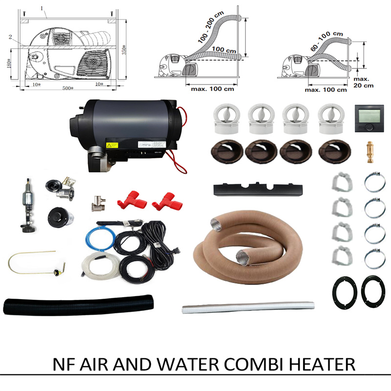 Diesel water and air combi heater
